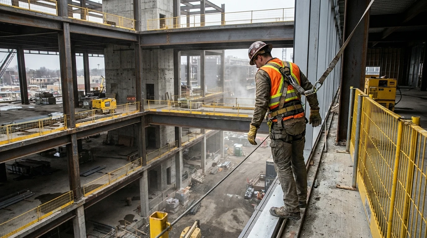 Fall Protection Package Fall Protection PPE for Construction Sites | Harness, SRL, and Anchor ...